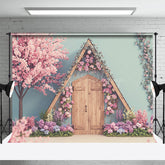 Lofaris Floral Sweet Cabin Spring Wedding Backdrop